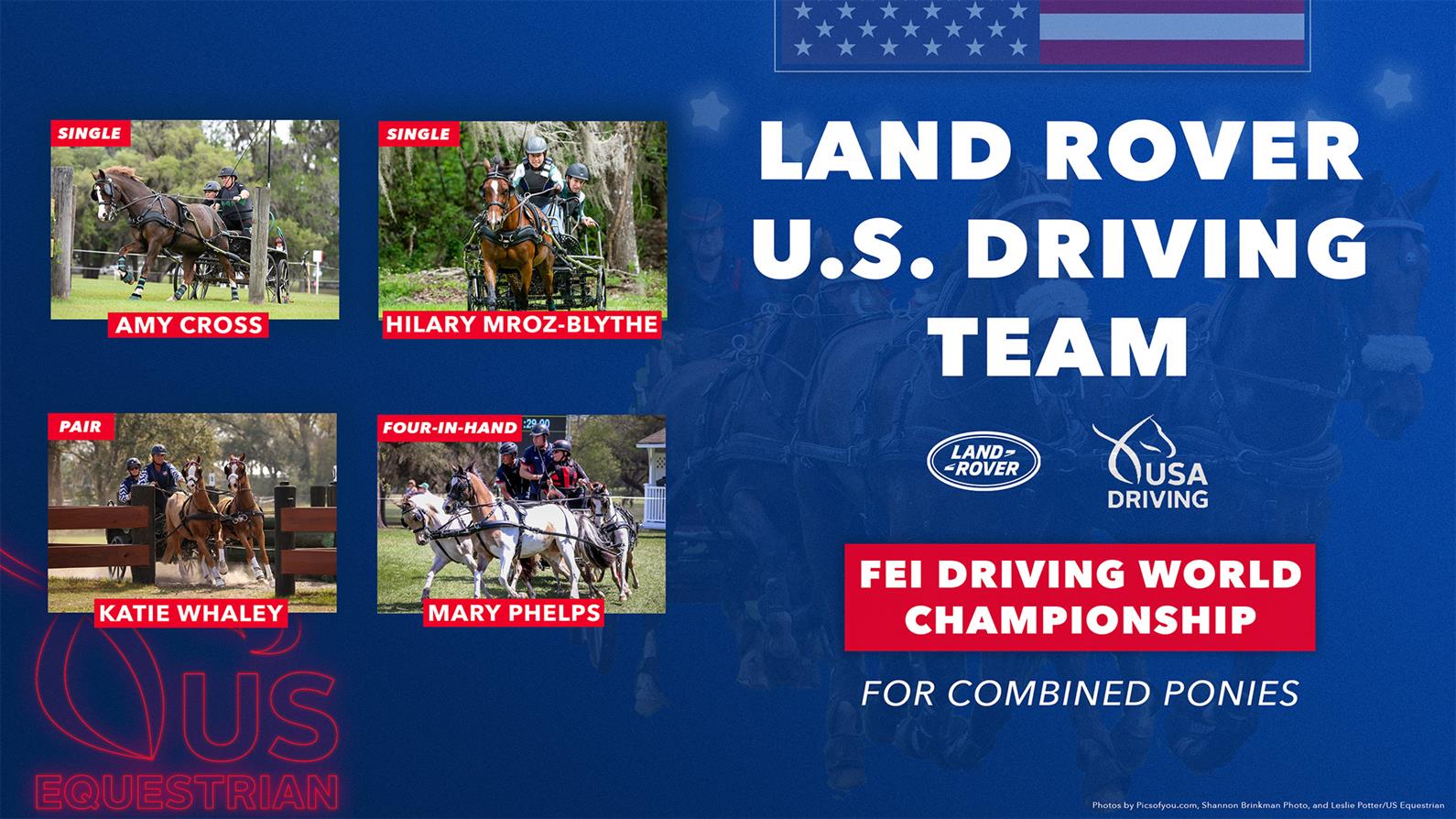 Team members for the 2023 FEI Driving World Championship for Ponies
