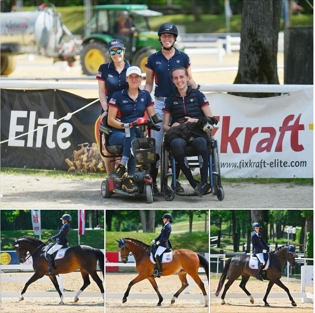 Gallery of images of the U.S. para dressage team at Stadl-Paura