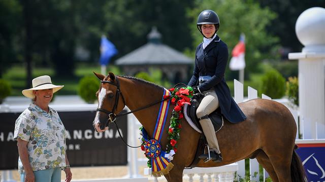 Photo showcasing the Welsh Ponies Recognized With High Score Awards at USEF Pony Finals Presented by Honor Hill Farms