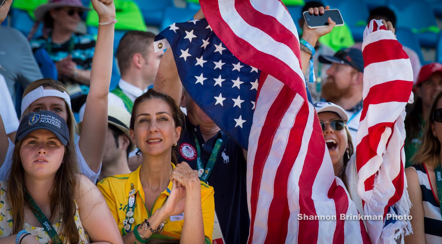 U.S. team fans at the 2016 Olympics in Rio de Janeiro