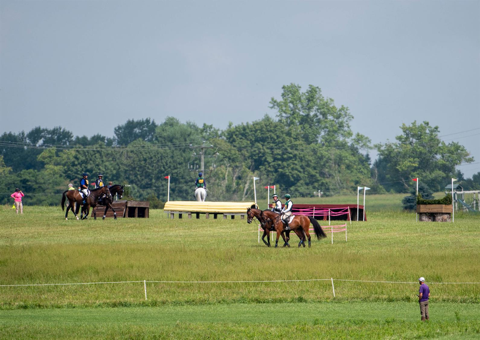 Scene from the CCI3* at Fair Hill, August 2020