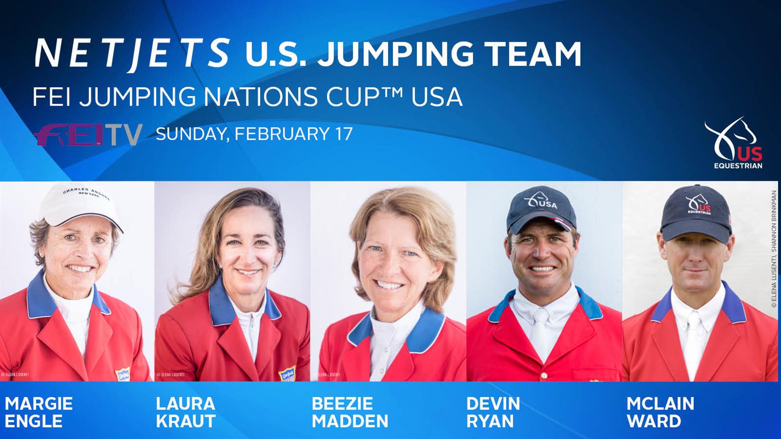 NetJets® U.S. Jumping Team Nations USA for Equestrian FEI Jumping Named Longines US Cup™ 